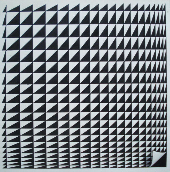 op art Acrylic Card Figure Painting