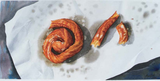 CHURROS Watercolour Paper Still Life Paintings