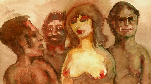 Persones Watercolour Paper Figure Painting