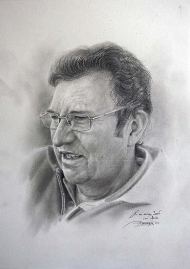 Dibujo al Grafito: A mi amigo José. 30 x 42 cm Pencil