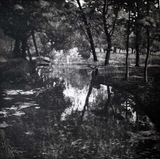 Aguatinta a una sola resina 45 x 45 cm. – Aquatinta – Aquatinte – אקו& Aquatint