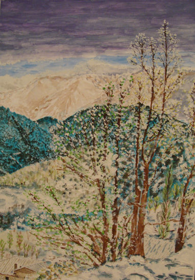 Paisaje Nevado Watercolour Paper Landscaping