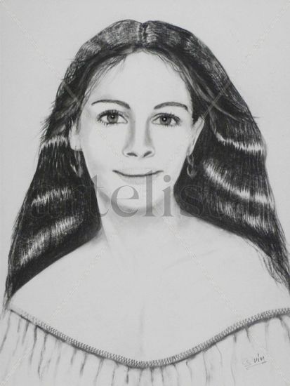 JULIA ROBERTS D JOVEN Charcoal