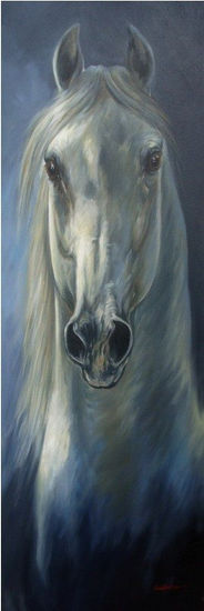 "Caballo en la noche" Oil Canvas Animals