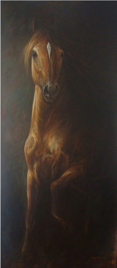 "Oscuridad" Oil Canvas Animals