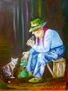 EL VIEJO Y EL GATO (AUTORRETRATO)