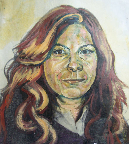 Retrato de mujer Oil Textile Portrait