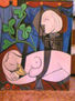 desnudo,hojas verdes y busto (estudio)