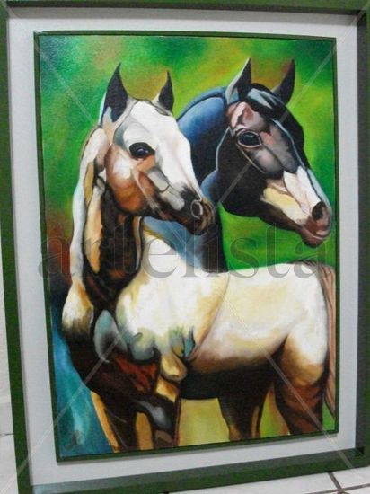 CABALLOS Oil Canvas Animals