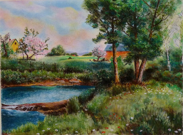 paisaje al pastel