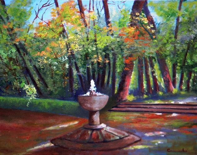 FUENTE DEL PIMIENTO, BOSQUE DE LA ALHAMBRA Oil Canvas Landscaping