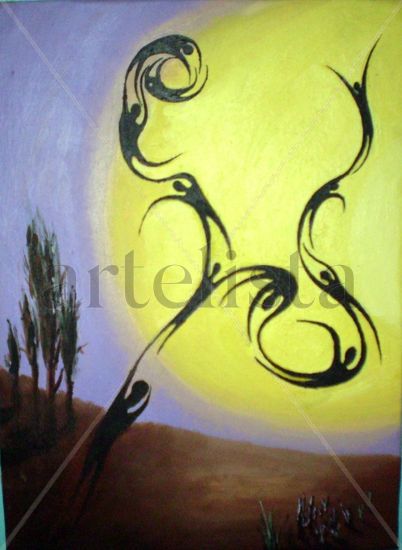 almas en la noche Oil Canvas Landscaping