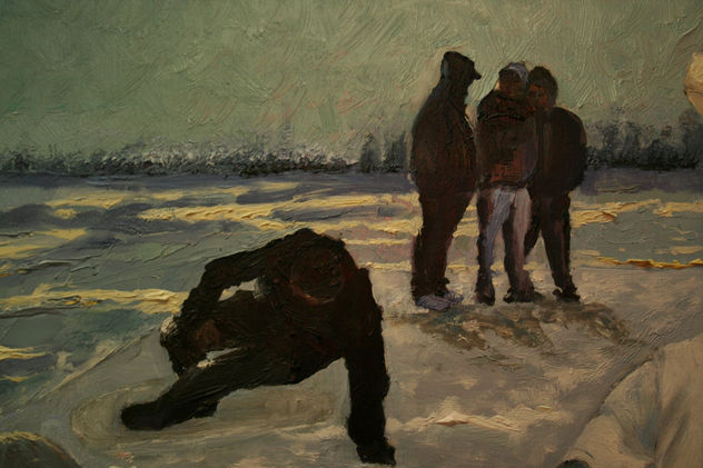 Parkour 2010 oil painting