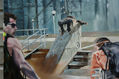 Parkour 2010 oil painting