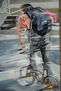 Parkour 2010 oil painting