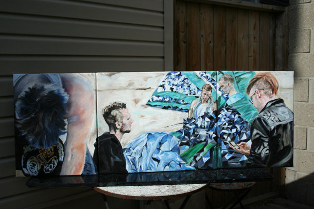 Parkour 2010 oil painting