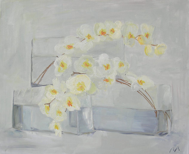 Puente blanco Oil Canvas Floral Painting