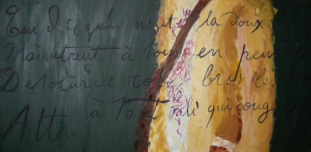 Chico y letras Oil Canvas Others