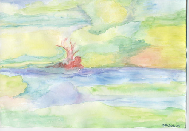 Isla lejana Watercolour Paper Landscaping