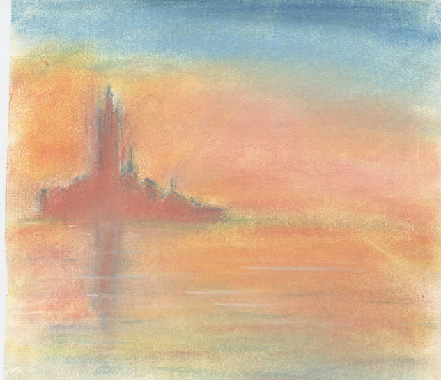 Pequeño homenaje a Monet Pastel Papel Paisaje