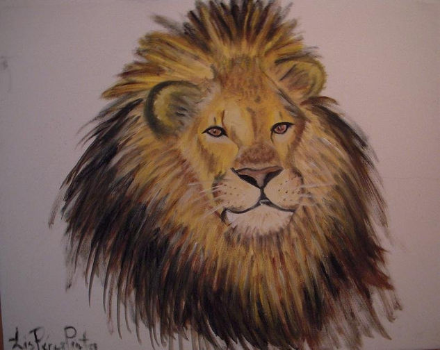 Cara de Leon Oil Canvas Animals