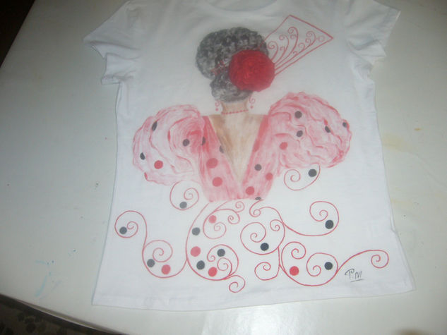 Camiseta pintada 5 Others Textile Figure Painting