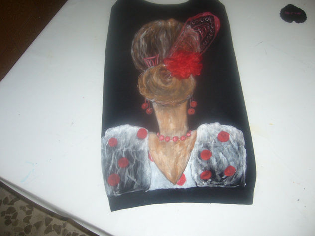 Camiseta pintada 6 Others Textile Figure Painting