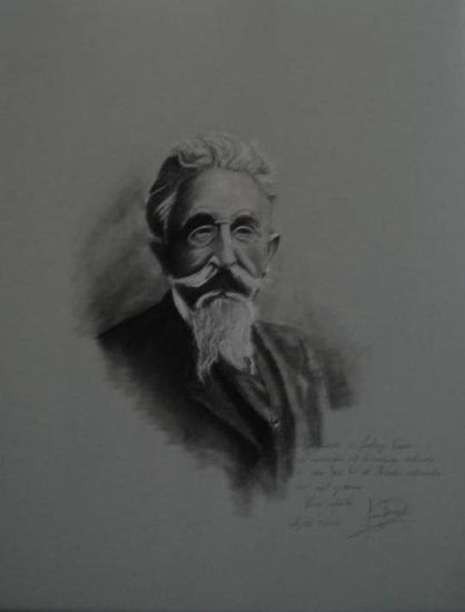 JOSÉ MARÍA DE PEREDA Charcoal