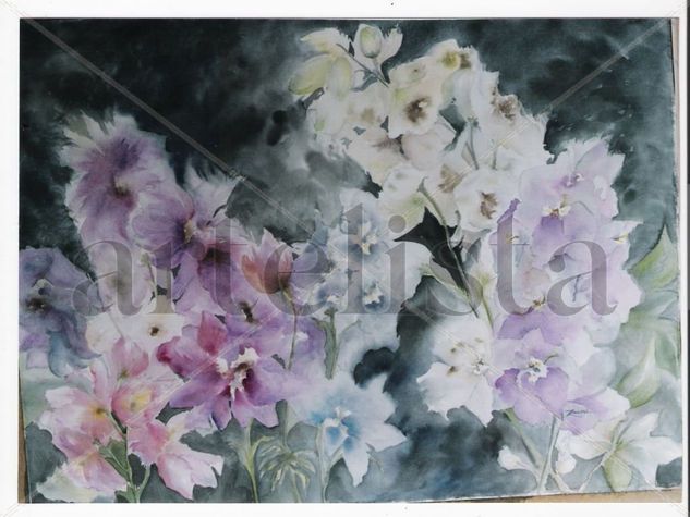 "La Escencia de tu Aroma" Watercolour Paper Floral Painting