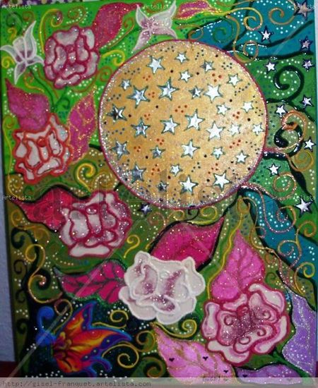 " ROSAS ENAMORADAS " Acrylic Canvas Floral Painting