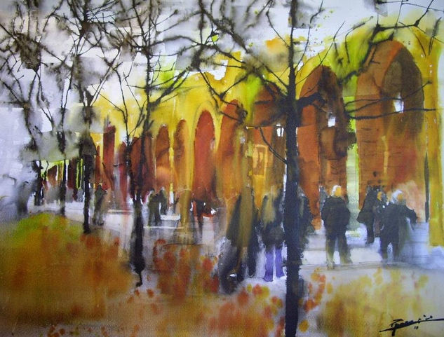 Paseo de independencia Watercolour Paper Landscaping