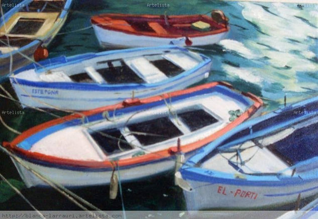 barcas Oil Canvas Marine Painting