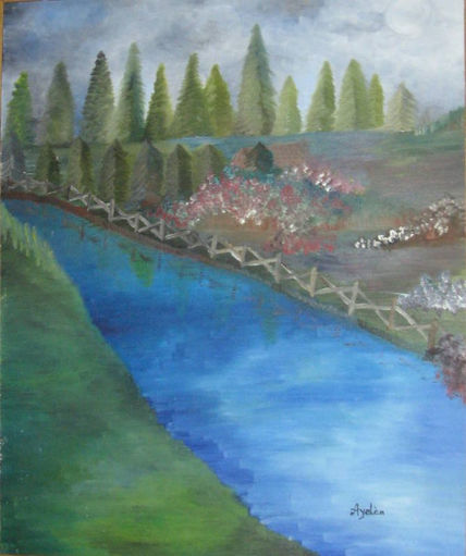 La luna y el rio