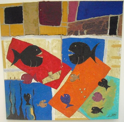 Acuario y paisaje