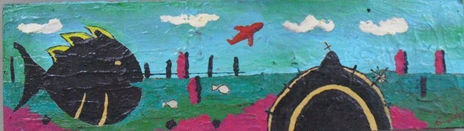 Isla nueva con pez
