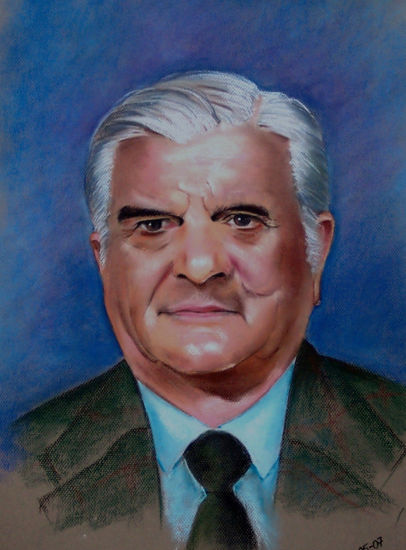 RETRATO DE DON BENITO SELIGRAT Pastel Paper Portrait