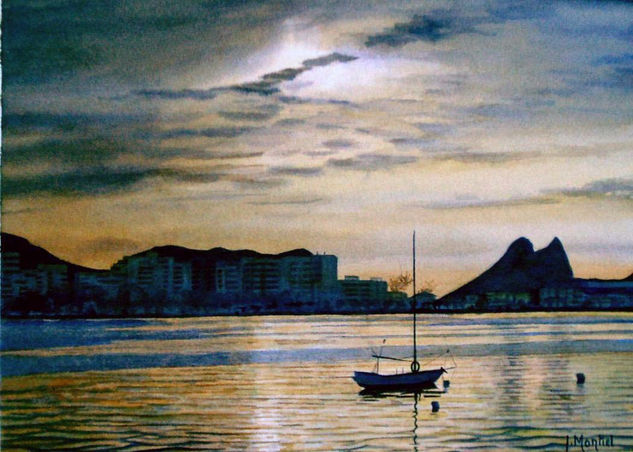 Amanecer en sueños Watercolour Others Landscaping