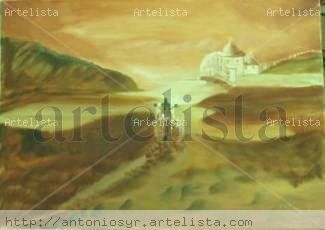 Abstracción Espiritual.Pensamiento del Autor. Oil Canvas Landscaping