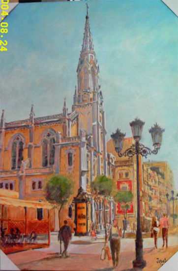 Oviedo-Iglesia de Salesas Oil Canvas