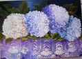 TOALHA DE RENDA E HORTENSIAS