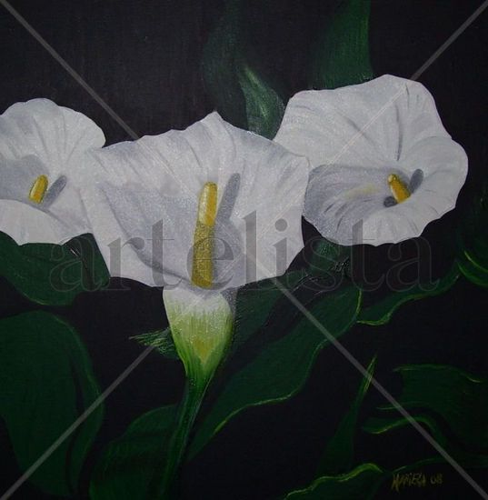 calas Oil Canvas Floral Painting