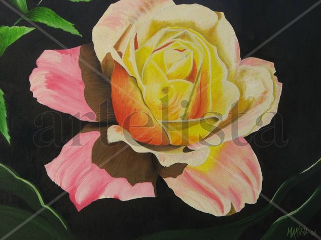 rosa Oil Canvas Floral Painting