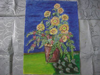 Girasoles en maceta...