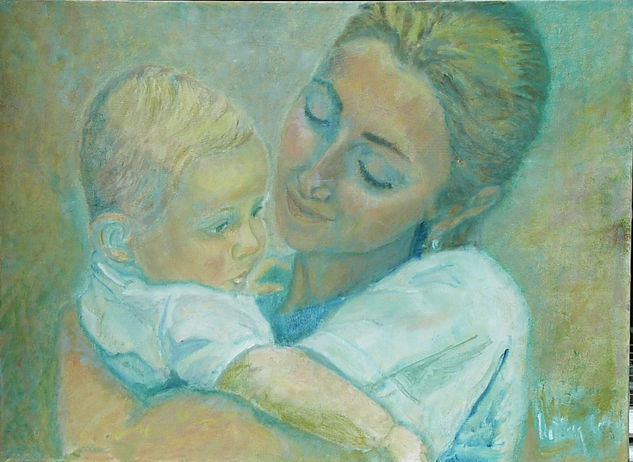 MATERNIDAD Óleo Lienzo Retrato