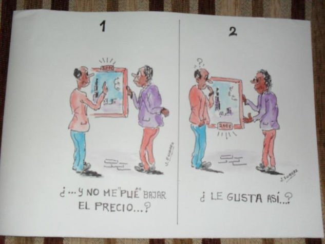 humor Watercolour Paper Figure Painting