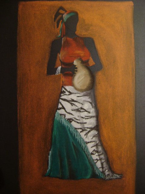 africana y vasija