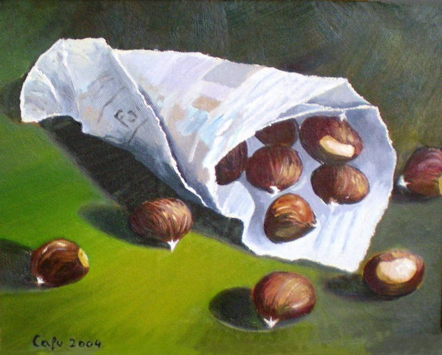 Cucurucho de castañas Oil Canvas Still Life Paintings