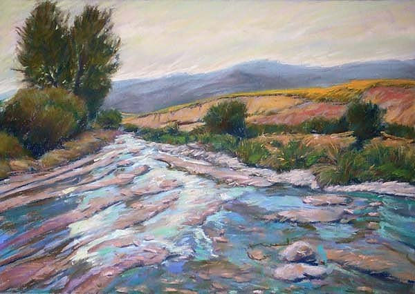 El Cidacos Poza de la Cantera - Soria - Pastel Papel Paisaje