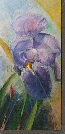 Iriseando (detalle) Oil Panel Floral Painting