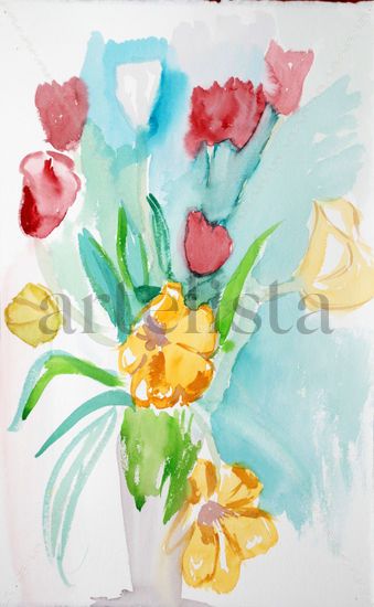 Ramo Watercolour Card Floral Painting